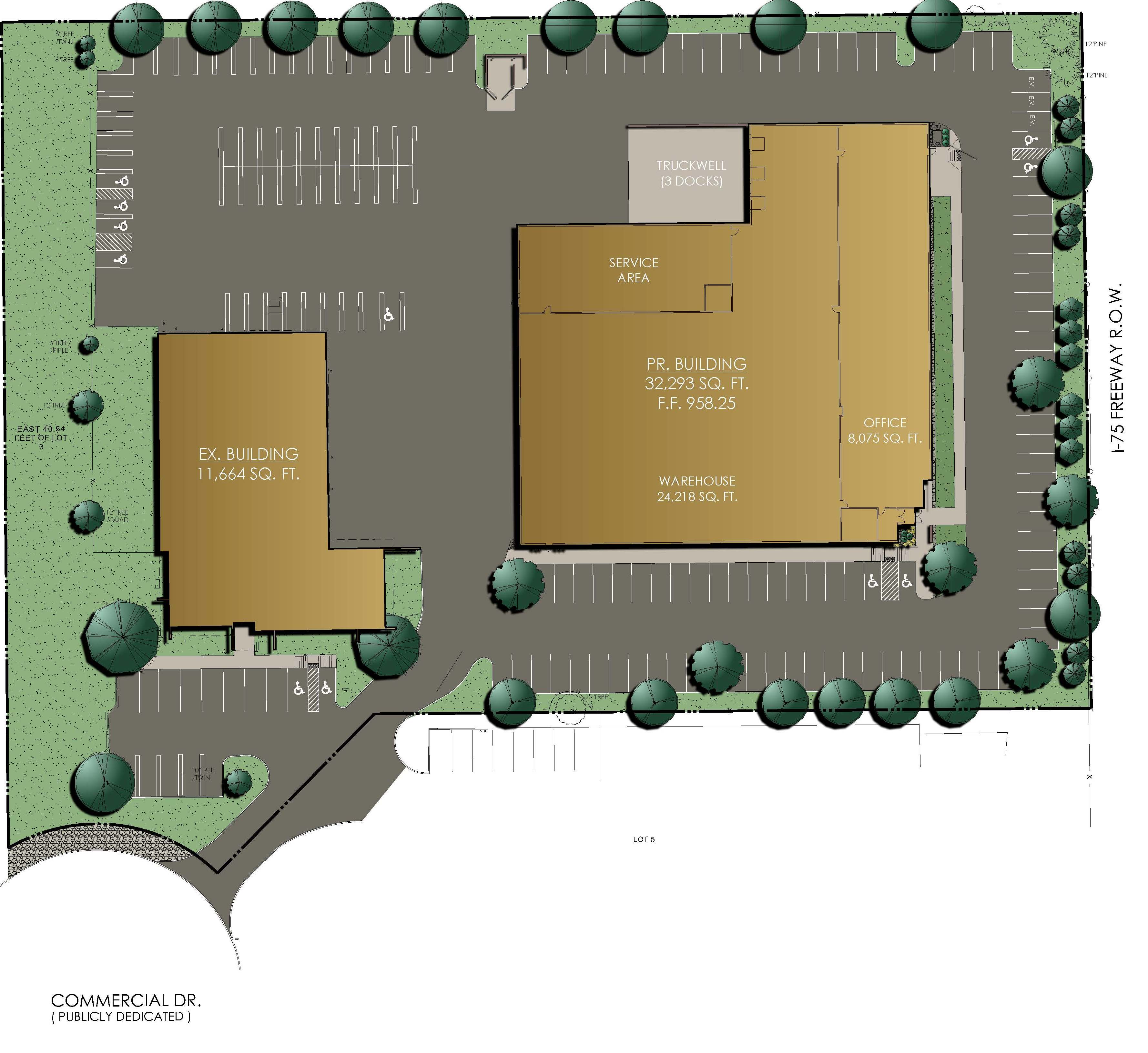 Plan for the new building proposed for Total Filtration Services, Inc.
