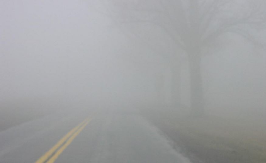 Foggy road
