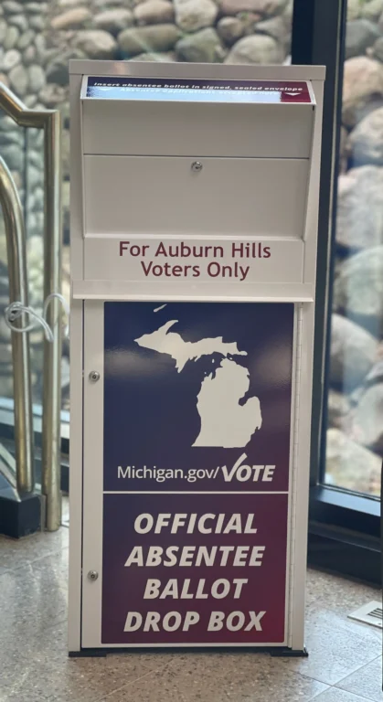 Drop Box for Absentee Ballots